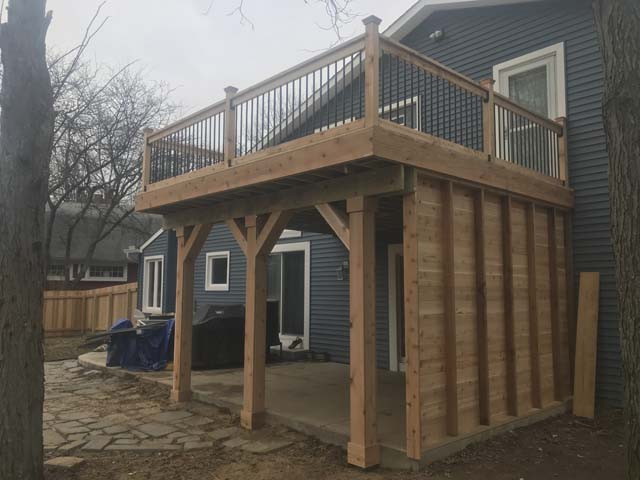 Deck with aluminum spindles 5